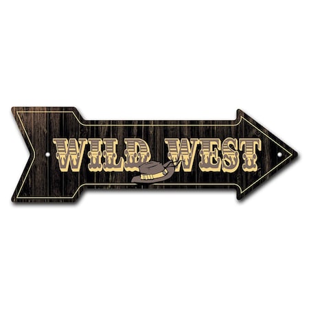 Signmission Wild West Arrow Sign Funny Home Decor 30in Wide P-ARROW10-999546